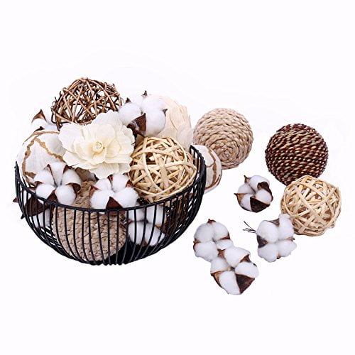 Seeds Bowl Filler Set Blue Twig Balls Easter Decor Easter Bowl Filler Spring Eggs Cream and Tan 23 Pieces Mini Speckled Egg Set Pods